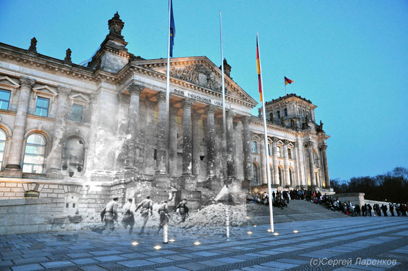 blending-scenes-from-wwii-into-present-day-storming-reichstag-berlin-germany
