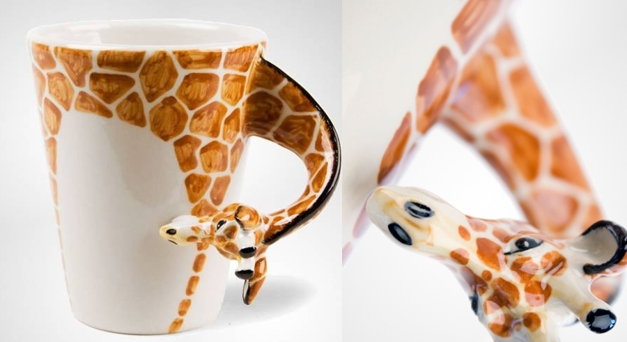 Ručně vyrobený hrnek s žirafou (Droold)