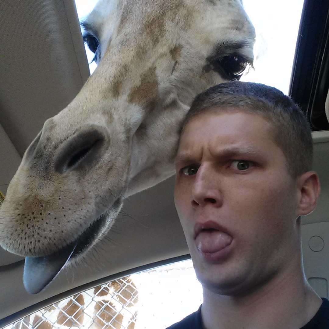 Giraffe-selfie
